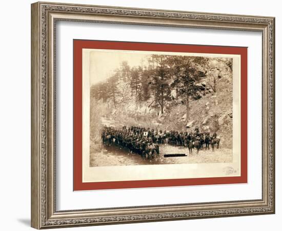 Near Fort Meade, I Troop, 8th Cavalry-John C. H. Grabill-Framed Giclee Print