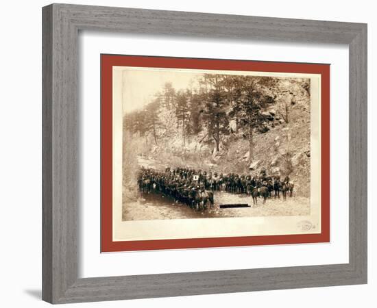 Near Fort Meade, I Troop, 8th Cavalry-John C. H. Grabill-Framed Giclee Print