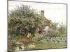 Near Hambledon (Watercolour Heightened with Bodycolour and Scratching Out)-Helen Allingham-Mounted Giclee Print