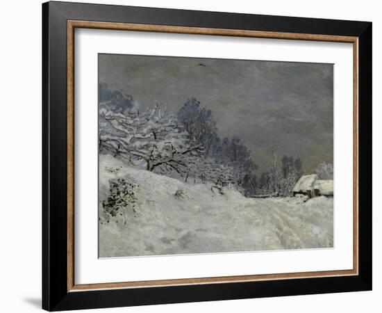 Near Honfleur-Snow, 1867-Claude Monet-Framed Art Print