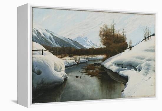 Near La Punt, St. Morritz in the Engadine Valley-Peder Mork Monsted-Framed Premier Image Canvas