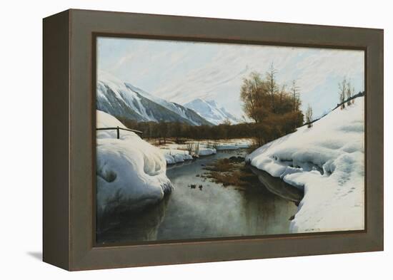 Near La Punt, St. Morritz in the Engadine Valley-Peder Mork Monsted-Framed Premier Image Canvas