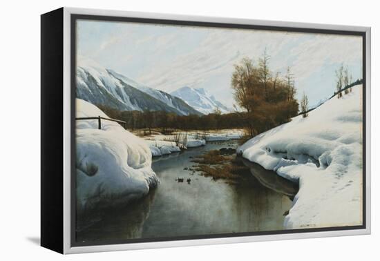 Near La Punt, St. Morritz in the Engadine Valley-Peder Mork Monsted-Framed Premier Image Canvas