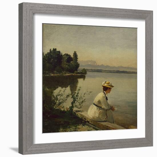 Near Leoni on Lake Starnberg-Anders Andersen-Lundby-Framed Giclee Print