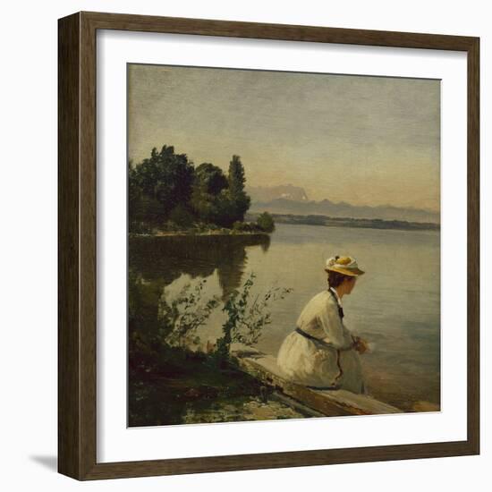 Near Leoni on Lake Starnberg-Anders Andersen-Lundby-Framed Giclee Print