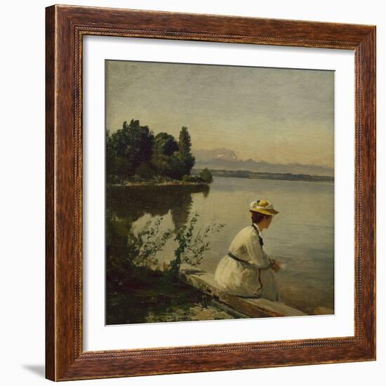 Near Leoni on Lake Starnberg-Anders Andersen-Lundby-Framed Giclee Print