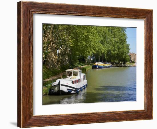 Near Locks of Fonserannes, Canal du Midi, UNESCO World Heritage Site, Beziers, Herault, France-Tuul-Framed Photographic Print