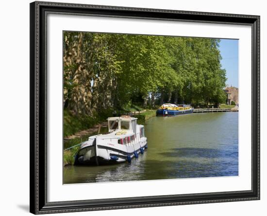 Near Locks of Fonserannes, Canal du Midi, UNESCO World Heritage Site, Beziers, Herault, France-Tuul-Framed Photographic Print