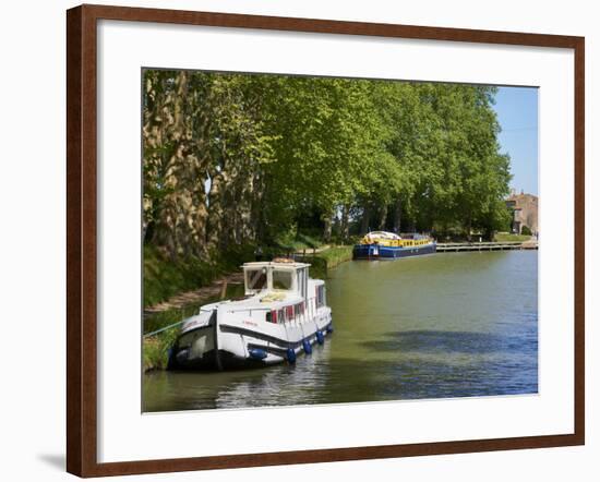 Near Locks of Fonserannes, Canal du Midi, UNESCO World Heritage Site, Beziers, Herault, France-Tuul-Framed Photographic Print