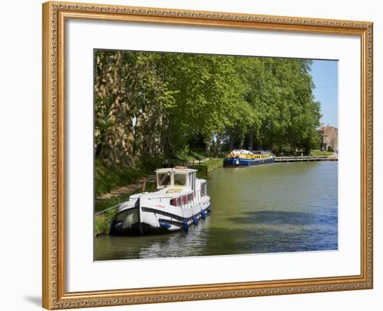 Near Locks of Fonserannes, Canal du Midi, UNESCO World Heritage Site, Beziers, Herault, France-Tuul-Framed Photographic Print