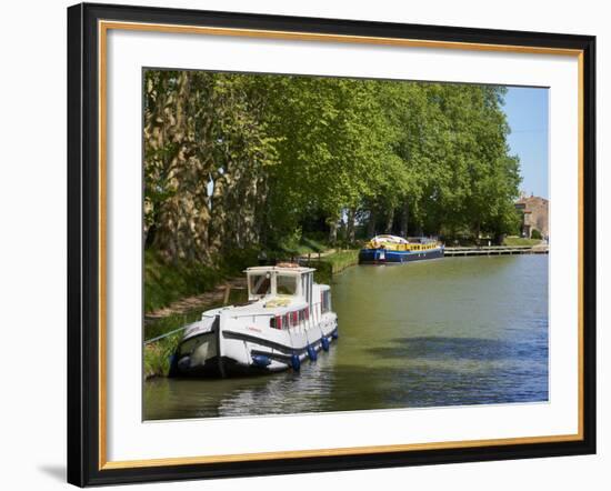 Near Locks of Fonserannes, Canal du Midi, UNESCO World Heritage Site, Beziers, Herault, France-Tuul-Framed Photographic Print