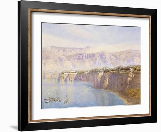 Near Sorrento, 1863 (W/C on Paper)-John Brett-Framed Giclee Print