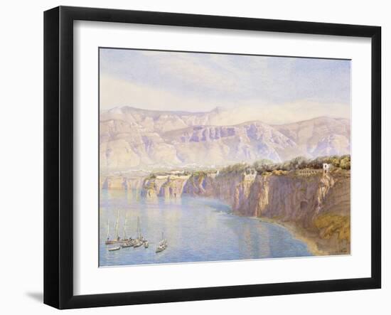 Near Sorrento, 1863 (W/C on Paper)-John Brett-Framed Giclee Print