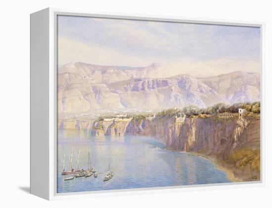 Near Sorrento, 1863 (W/C on Paper)-John Brett-Framed Premier Image Canvas