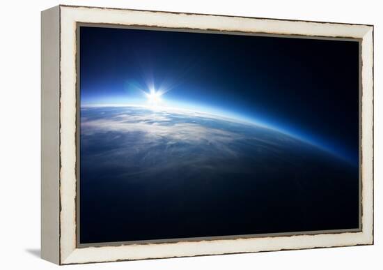 Near Space Photography - 20Km above Ground / Real Photo Taken from Weather Balloon / Universe Strat-dellm60-Framed Stretched Canvas