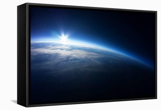 Near Space Photography - 20Km above Ground / Real Photo Taken from Weather Balloon / Universe Strat-dellm60-Framed Stretched Canvas