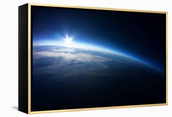 Near Space Photography - 20Km above Ground / Real Photo Taken from Weather Balloon / Universe Strat-dellm60-Framed Stretched Canvas