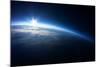 Near Space Photography - 20Km above Ground / Real Photo Taken from Weather Balloon / Universe Strat-dellm60-Mounted Art Print