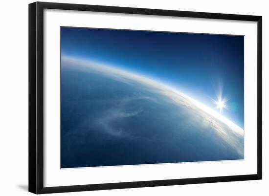 Near Space Photography - 20Km above Ground / Real Photo-dellm60-Framed Art Print