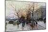 Near the Louvre, Paris-Eugene Galien-Laloue-Mounted Giclee Print