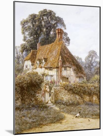 Near Witley, Surrey (Watercolour with Scratching Out)-Helen Allingham-Mounted Giclee Print