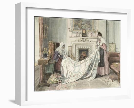 Nearly Done, Published 1898-Walter Dendy Sadler-Framed Giclee Print