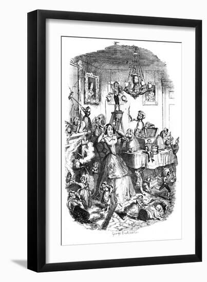 Nearly 'Worried to Death' by the 'Greatest Plague of Life, C1840S-George Cruikshank-Framed Giclee Print