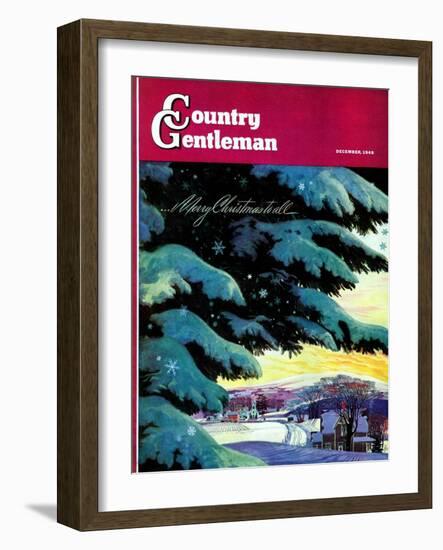 "Nebraska Christmas Scene," Country Gentleman Cover, December 1, 1946-Francis Chase-Framed Giclee Print