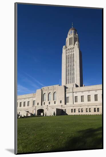 Nebraska State Capitol Exterior, Lincoln, Nebraska, USA-Walter Bibikow-Mounted Photographic Print