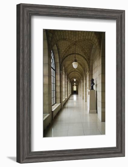 Nebraska State Capitol Interior, Lincoln, Nebraska, USA-Walter Bibikow-Framed Photographic Print