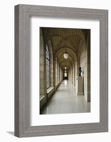 Nebraska State Capitol Interior, Lincoln, Nebraska, USA-Walter Bibikow-Framed Photographic Print