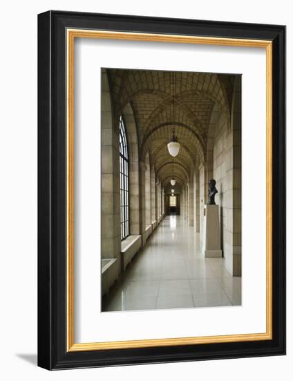 Nebraska State Capitol Interior, Lincoln, Nebraska, USA-Walter Bibikow-Framed Photographic Print