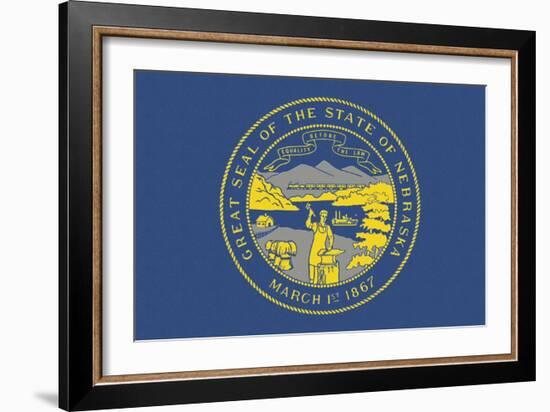 Nebraska State Flag-Lantern Press-Framed Art Print