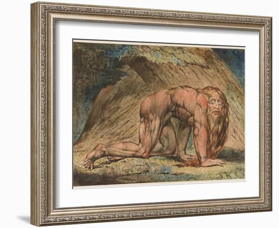 Nebuchadnezzar, 1795-William Blake-Framed Giclee Print