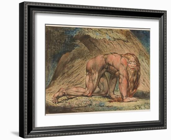 Nebuchadnezzar, 1795-William Blake-Framed Giclee Print