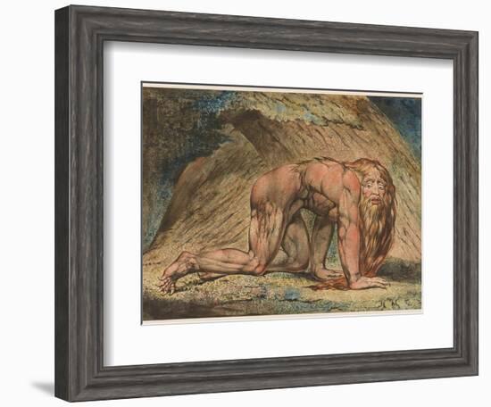 Nebuchadnezzar, 1795-William Blake-Framed Giclee Print