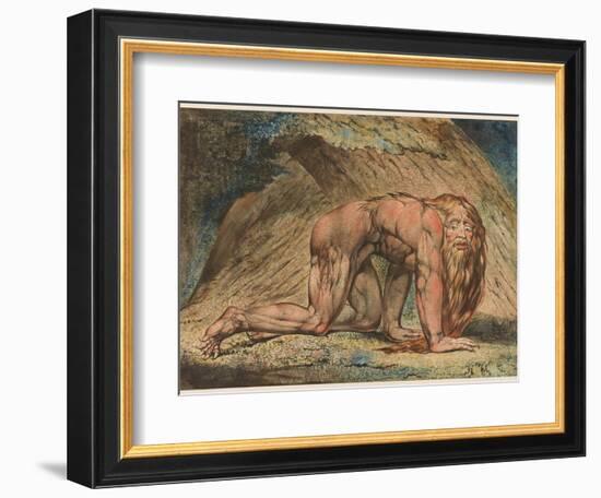 Nebuchadnezzar, 1795-William Blake-Framed Giclee Print