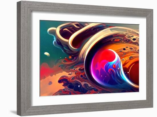 Nebula Wave-null-Framed Premium Giclee Print