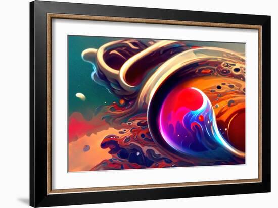 Nebula Wave-null-Framed Premium Giclee Print