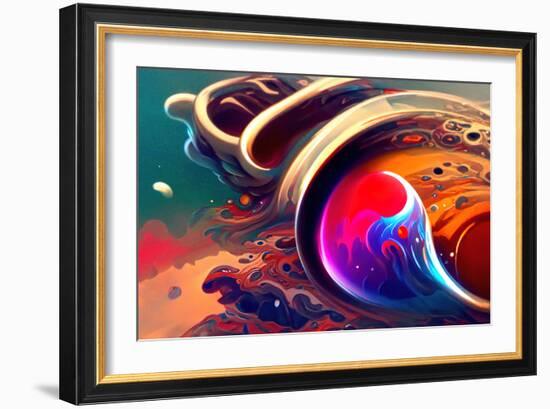 Nebula Wave-null-Framed Premium Giclee Print