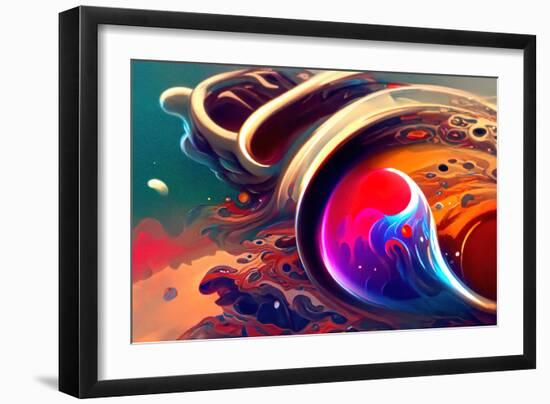 Nebula Wave-null-Framed Art Print