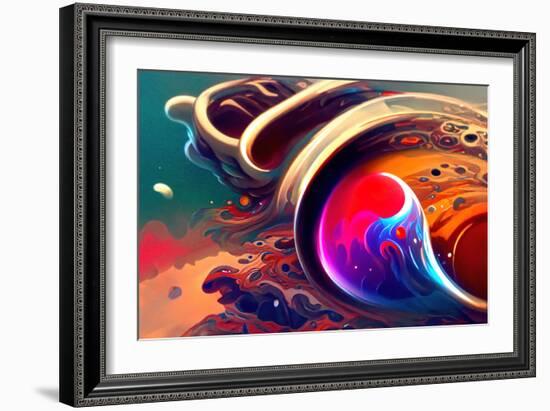 Nebula Wave-null-Framed Art Print