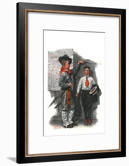 "Necessary Height", June 16,1917-Norman Rockwell-Framed Giclee Print