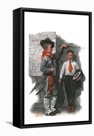 "Necessary Height", June 16,1917-Norman Rockwell-Framed Premier Image Canvas