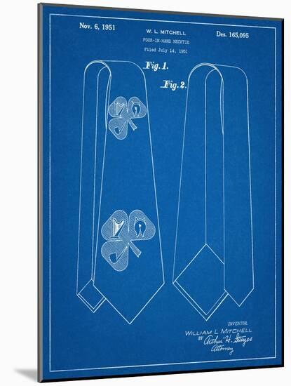 Neck Tie Patent-null-Mounted Art Print