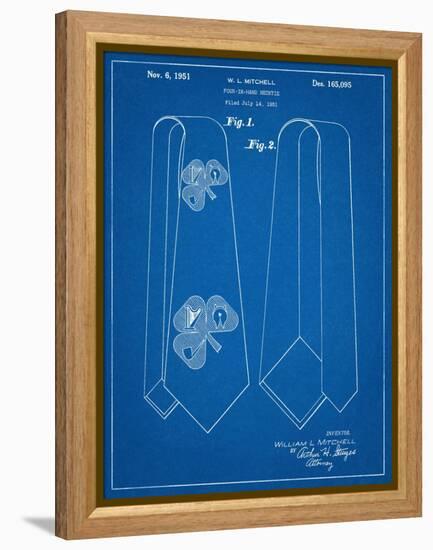 Neck Tie Patent-null-Framed Stretched Canvas