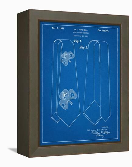 Neck Tie Patent-null-Framed Stretched Canvas