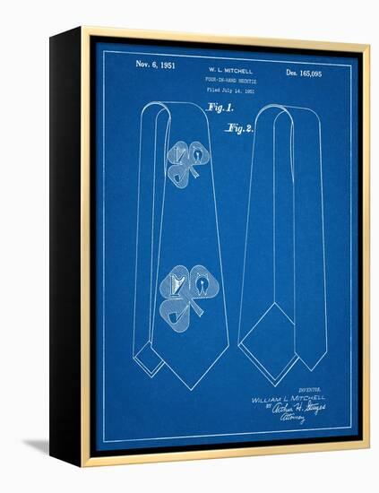 Neck Tie Patent-null-Framed Stretched Canvas