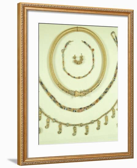 Necklaces, Pendants and Bracelets from Princess's Tomb in Susa or Shush, Iran-null-Framed Giclee Print