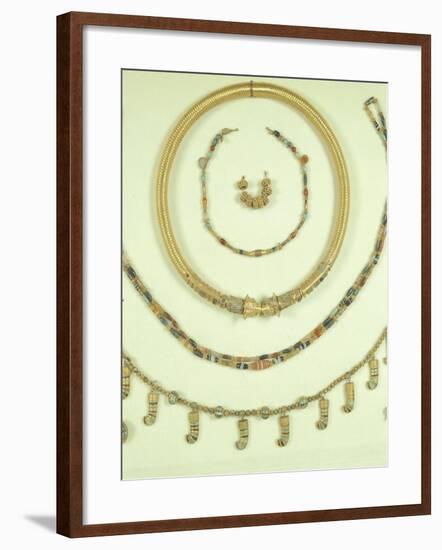 Necklaces, Pendants and Bracelets from Princess's Tomb in Susa or Shush, Iran-null-Framed Giclee Print